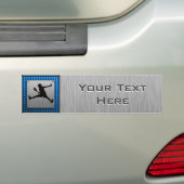 Penseelvormig aluminium bliksem bumpersticker (Op auto)