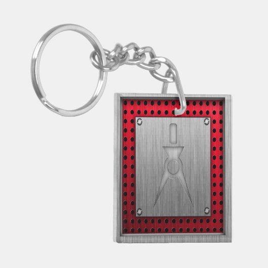 Penseelvormig-kijk architect sleutelhanger (Voorkant Links)