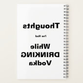 Pensées Boire Carnet Vodka (Verso)