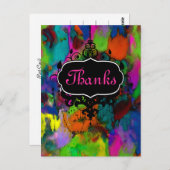 Pensées Colorées ~ Cartes Postales / Invitations (Devant / Derrière)