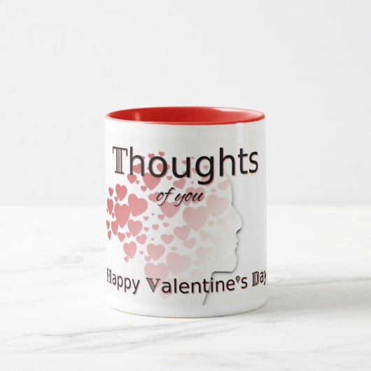 Pensées de toi La Mug de Saint Valentin (Centre)
