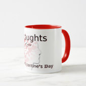Pensées de toi La Mug de Saint Valentin (Devant droit)