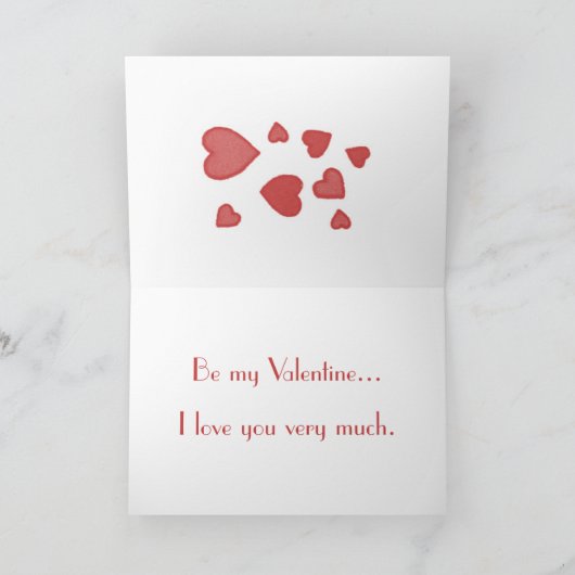 Pensées de vous Carte Saint Valentin (Intérieur)