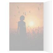Pensées de vous Sunset Silhouette avec Femme (Intérieur (Gauche))