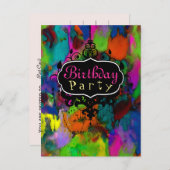 Pensées en couleur ~ Carte postale / Invitations (Devant / Derrière)