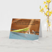Pensées et prières carte (Fleur jaune)