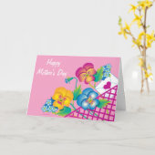 Pensées heureuses du jour de mère de CARTE dans le (Fleur jaune)