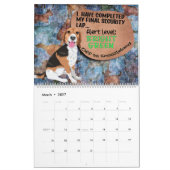 Pensées hilarantes de mon calendrier Beagle (Mar 2027)