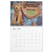 Pensées hilarantes de mon calendrier Goldendoodle (Mar 2026)