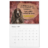 Pensées hilarantes de mon Cocker calendrier espagn (Feb 2027)