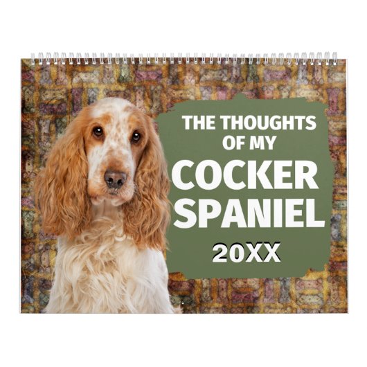 Pensées hilarantes de mon Cocker calendrier espagn (Protection)