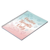 Pensées positives seulement Journal - Pastel Desig (Côté gauche)