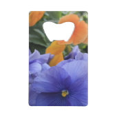 Pensées pourpres et oranges avec la photo florale (Devant)