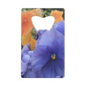 Pensées pourpres et oranges avec la photo florale (Dos)