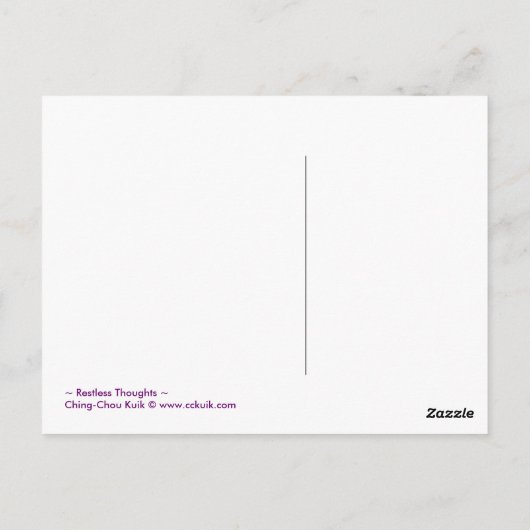 Pensées sans repos - Carte postale (Dos)