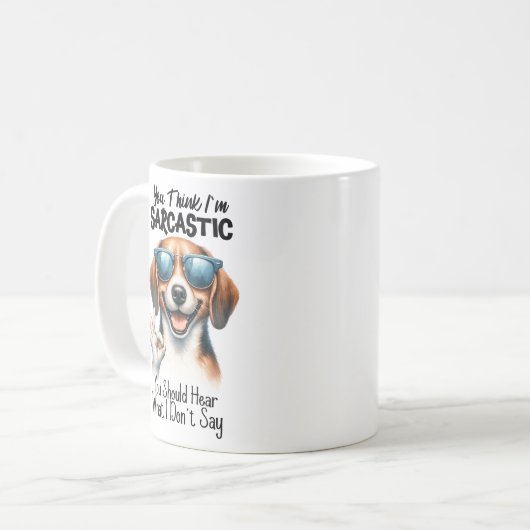 Pensées sarcastiques Mug (Devant gauche)