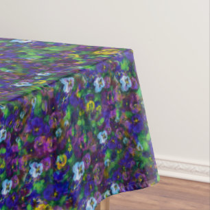 Pensées [violettes] 60x104 Grande nappe en coton