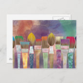 penselen briefkaart (Voorkant / Achterkant)