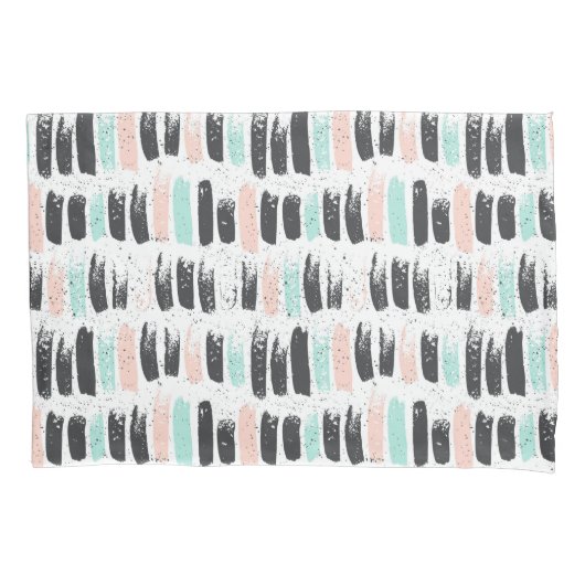 Penselen en inktlijnpatroon kussensloop (Voorkant-Links)