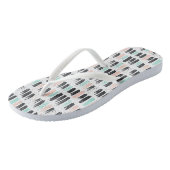 Penselen en inktlijnpatroon teenslippers (Schuin)