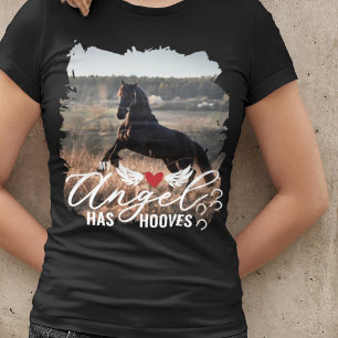 Penselen Foto Engel Heeft Hoeven Paard Herdenking T-shirt