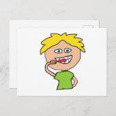 Penselen Teeth Briefkaart (Voorkant / Achterkant)