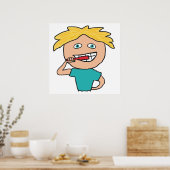 Penselen Teeth Poster (Keuken)