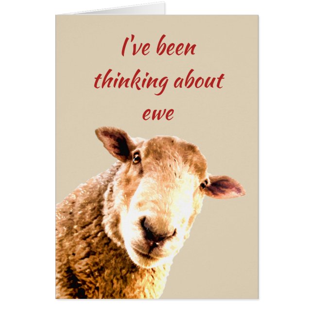 Penser à Ewe amusant Humour animal mouton (Devant)