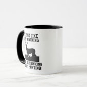 Penser À La Chasse Au Bureau Café Mug (Devant gauche)