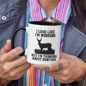 Penser À La Chasse Au Bureau Café Mug
