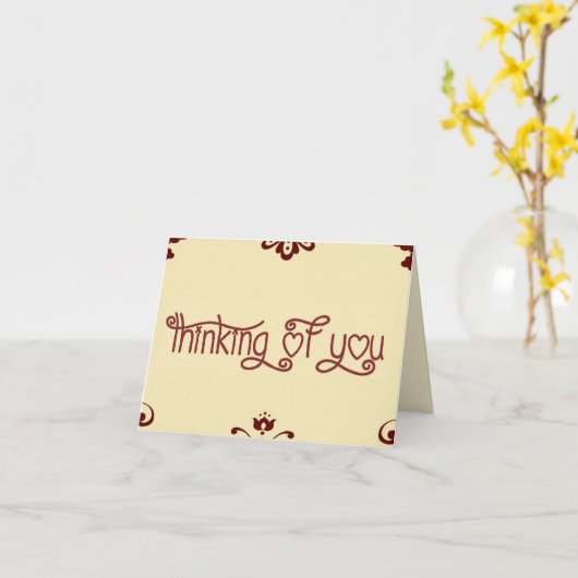 Penser à votre carte (Fleur jaune)