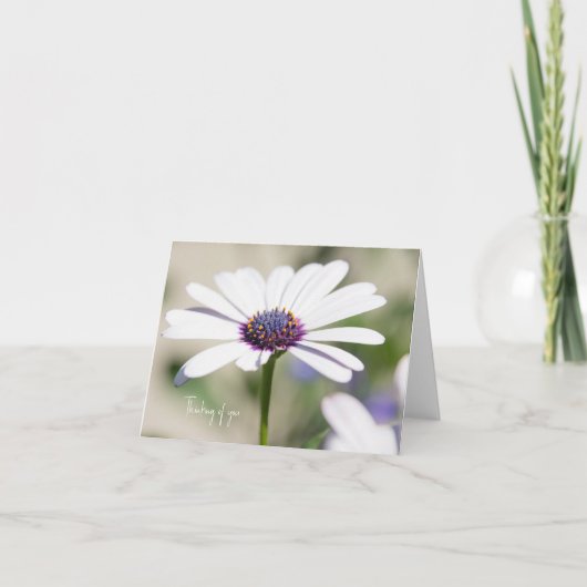 Penser à votre carte à fleurs (Devant)