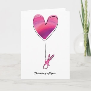 Penser à votre carte Coeur de lapin