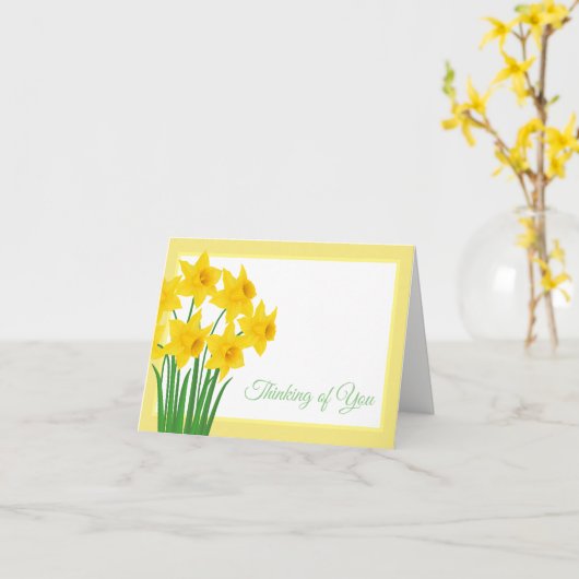 Penser à votre carte de note (Fleur jaune)