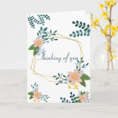 Penser à votre carte de sympathie florale (Fleur jaune)