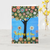 Penser à votre carte de voeux (Fleur jaune)