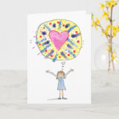 Penser à votre carte de voeux (Fleur jaune)