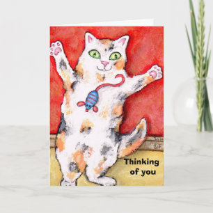 Penser à votre carte de voeux de chat