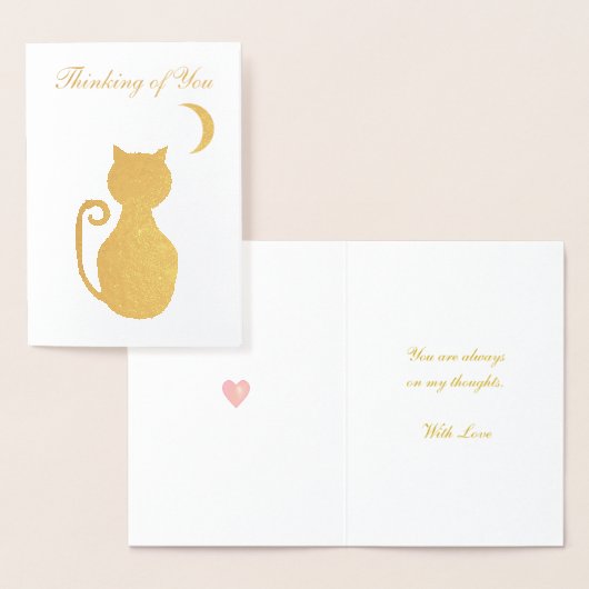 Penser à votre carte de voeux Foil (Affichage)