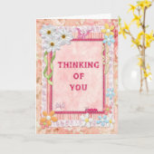 Penser à votre carte d'embarcation de scrapbooking (Fleur jaune)