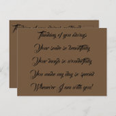 Penser à votre carte postale (Devant / Derrière)