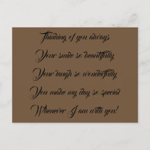 Penser à votre carte postale