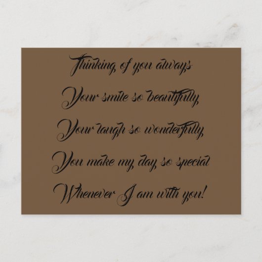 Penser à votre carte postale (Devant)