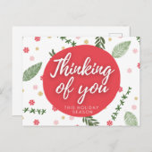 Penser À Votre Carte Postale De Vacances (Devant / Derrière)