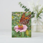 Penser à votre carte postale papillon (Debout devant)