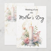 Penser à votre chandelle Carte de Sympathie Fête d (Devant / Derrière)