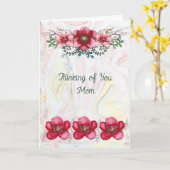 Penser à votre maman carte de voeux (Fleur jaune)