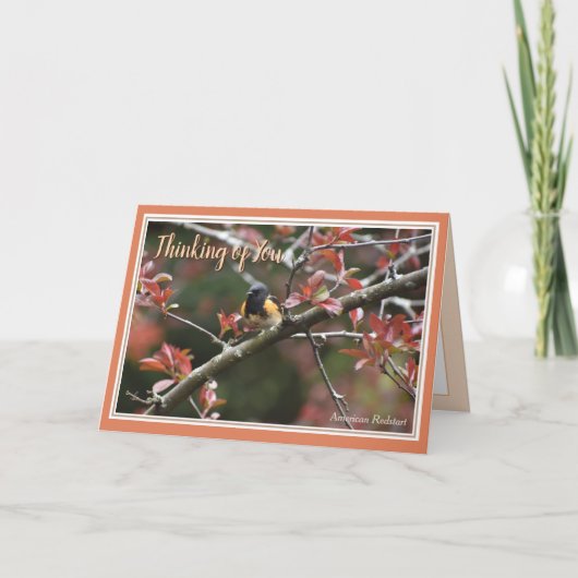 Penser à vous Belle carte de voeux d'oiseaux (Devant)