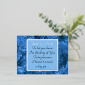 Penser à vous Blue Marble Foil carte postale (Debout devant)