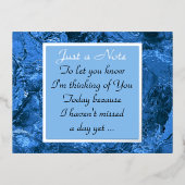 Penser à vous Blue Marble Foil carte postale (Recto)